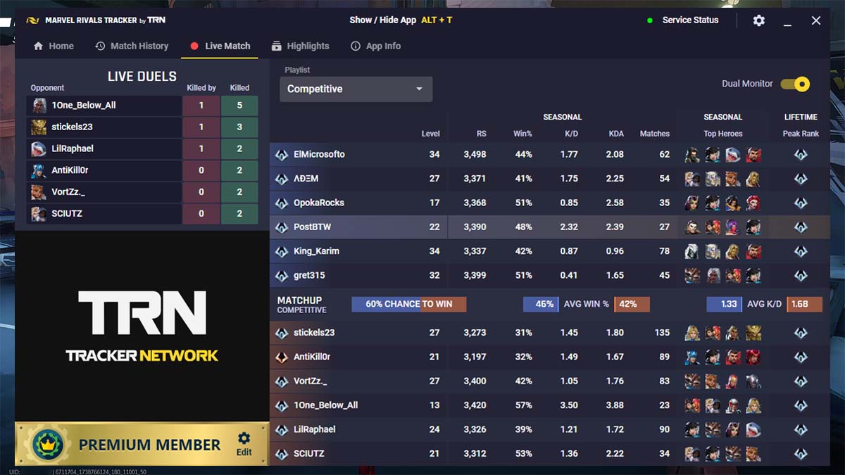 Marvel Rivals Tracker screenshot 1