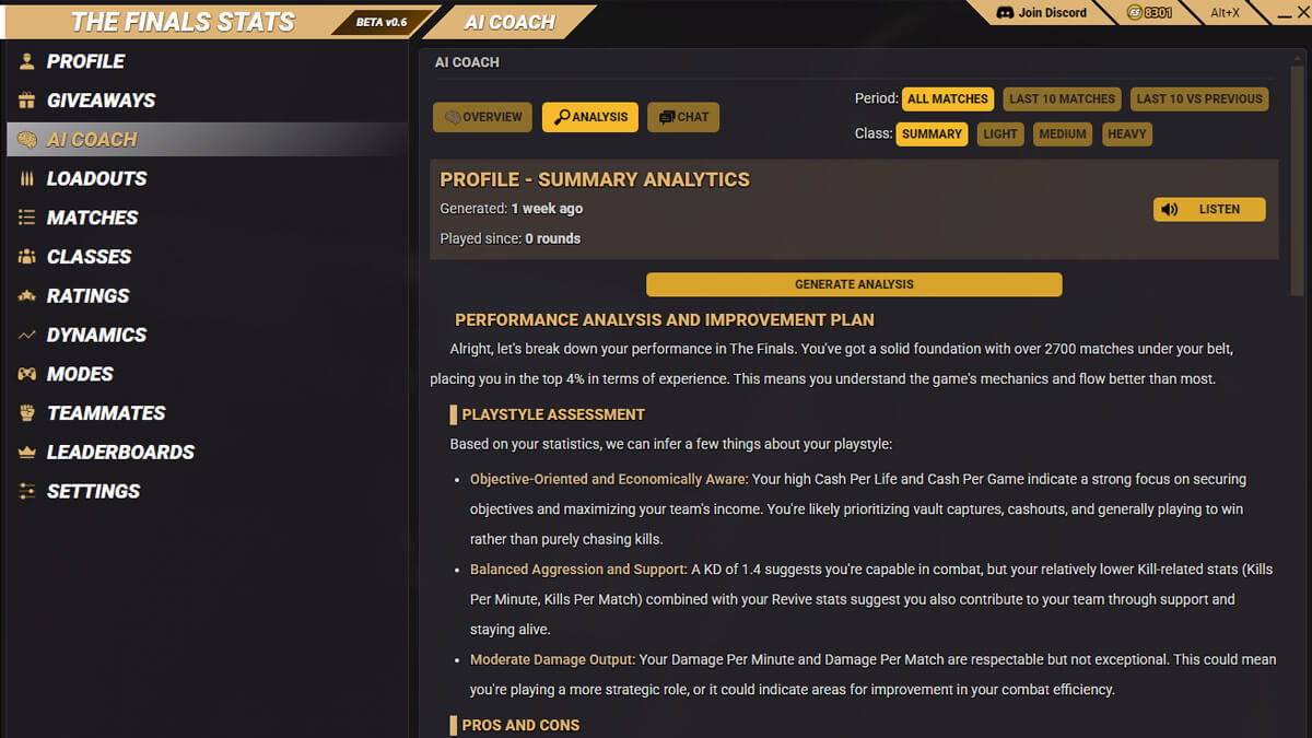 The Finals Stats screenshot 5
