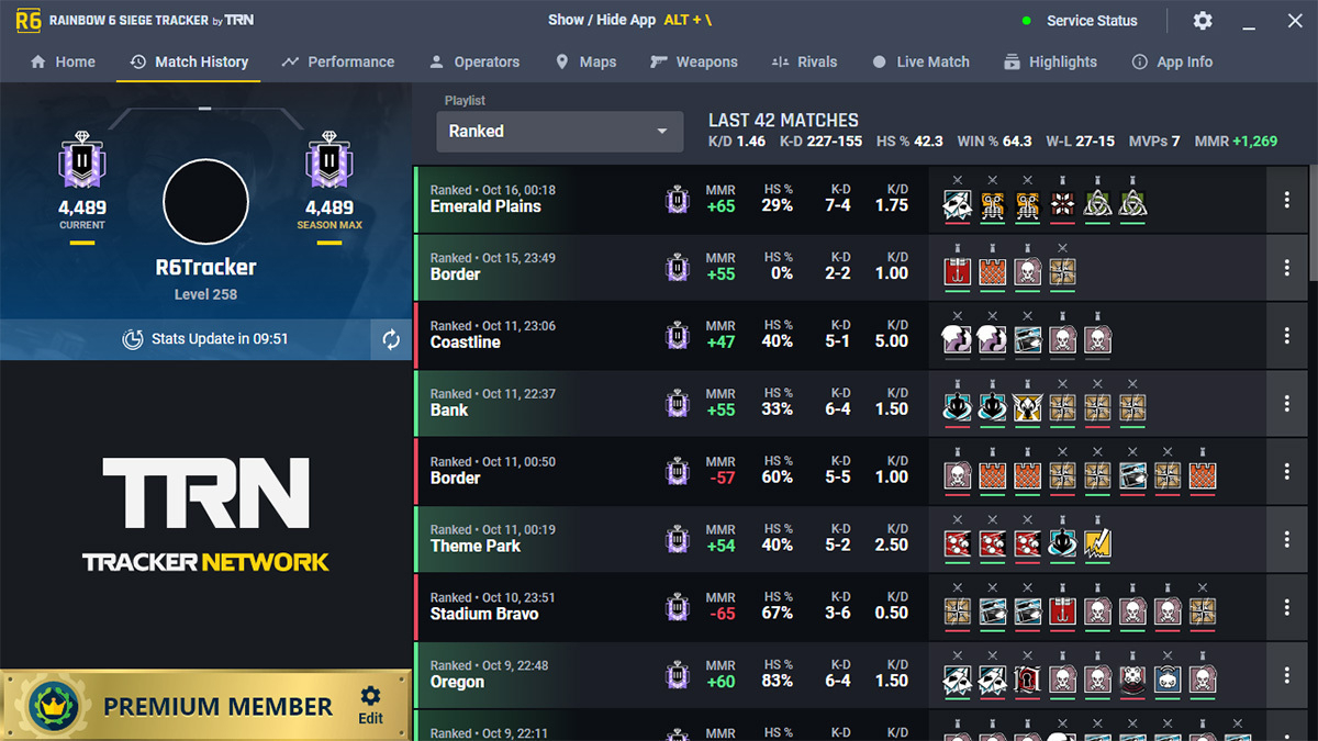 Rainbow 6 Siege Tracker screenshot 2