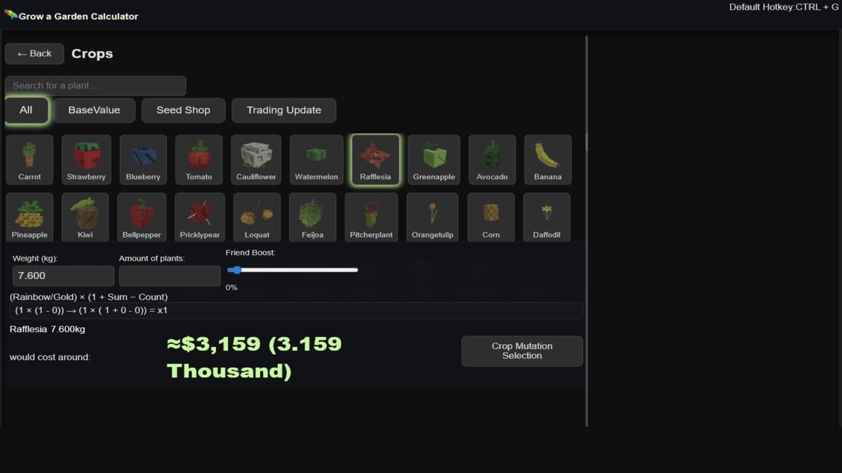 Grow a Garden Calculator screenshot 2