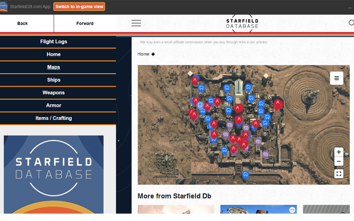 StarfieldDB screenshot 1