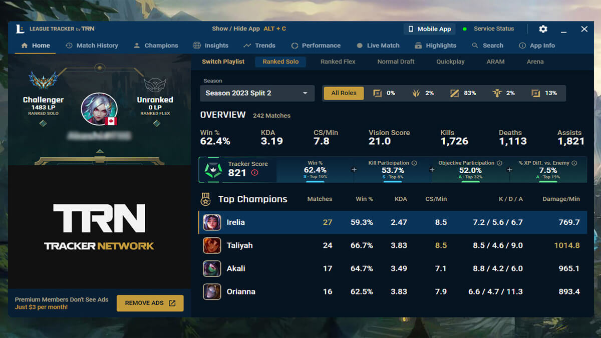 League Tracker screenshot 1