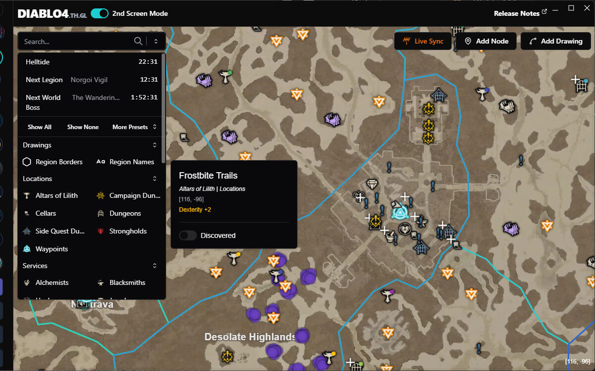 Diablo 4 Map screenshot 3