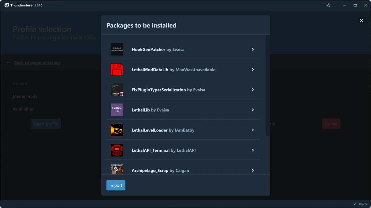 Thunderstore Mod Manager screenshot 2