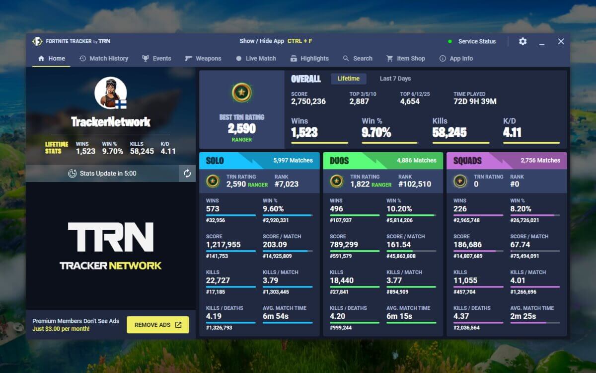 Fortnite Tracker screenshot 3