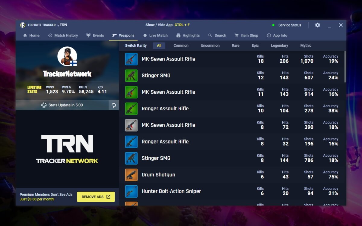 Fortnite Tracker screenshot 2