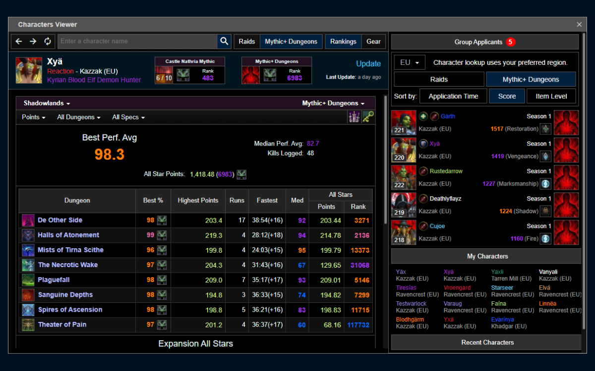 Warcraft Logs Companion screenshot 1
