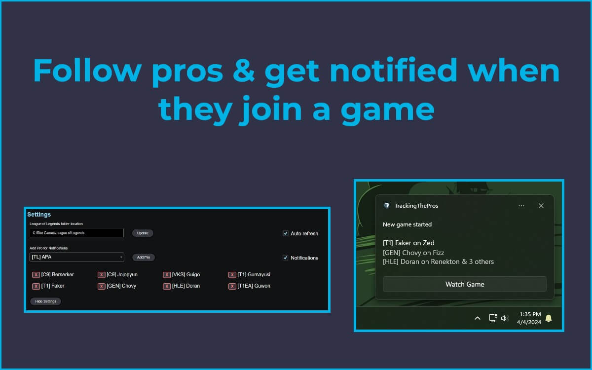 TrackingThePros screenshot 2