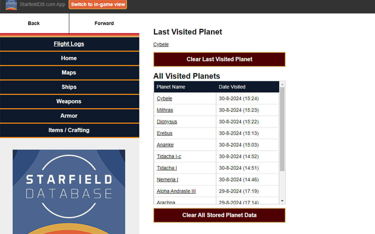 StarfieldDB screenshot 2