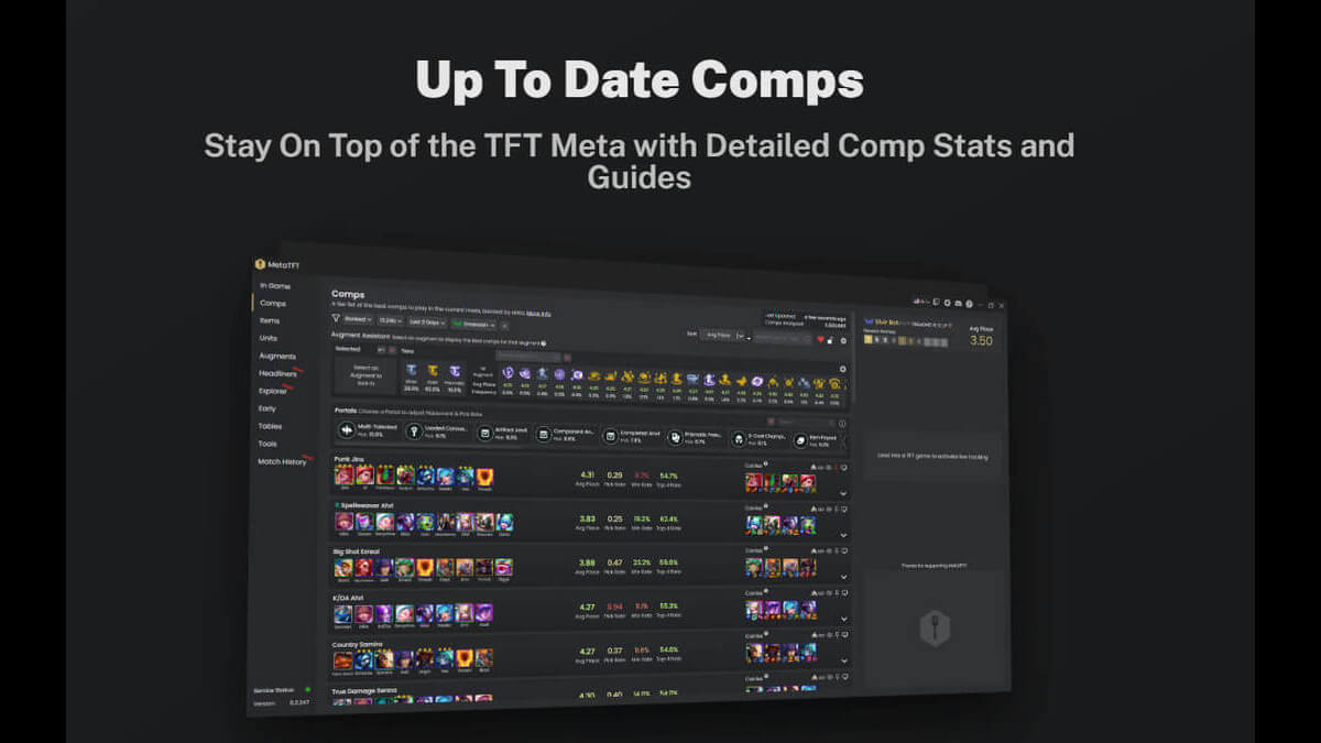 MetaTFT screenshot 1