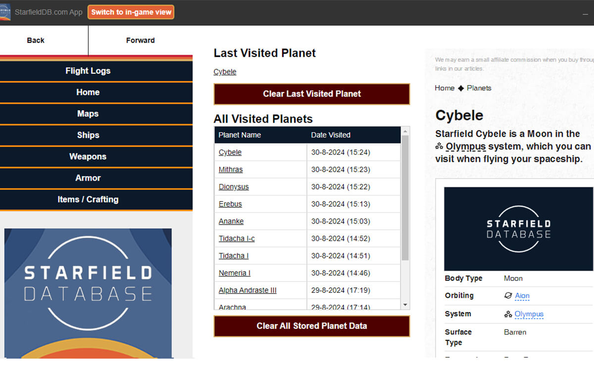 StarfieldDB screenshot 4