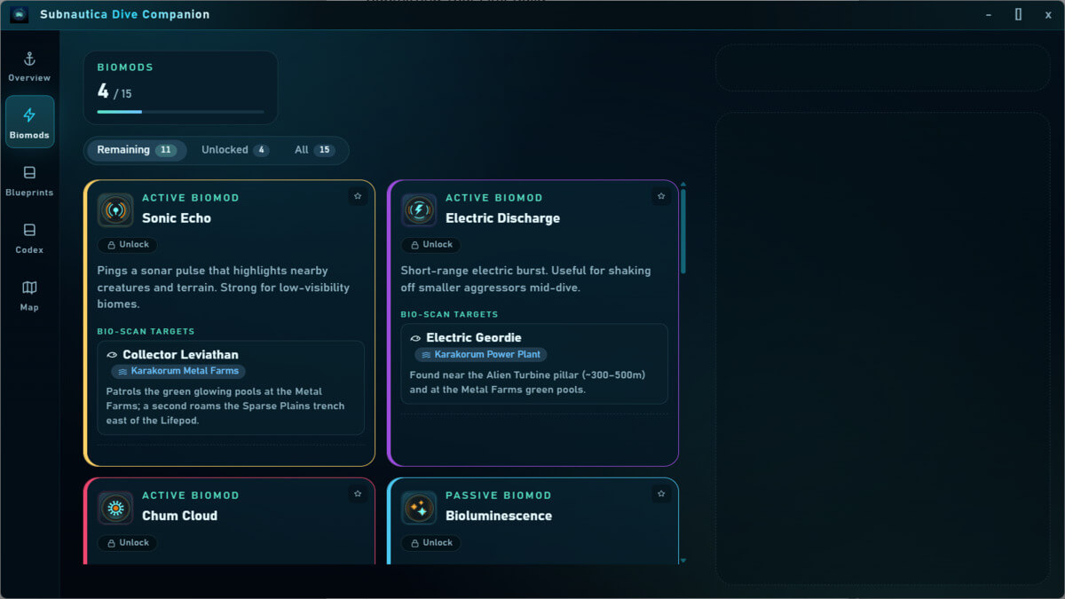 Subnautica Dive Companion screenshot 3