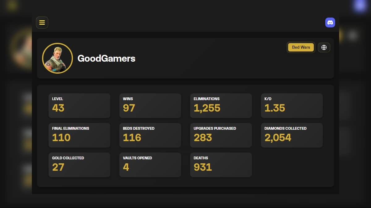 Good Gamers Stats screenshot 1