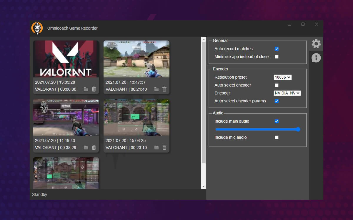 Omnicoach Game Recorder screenshot 2
