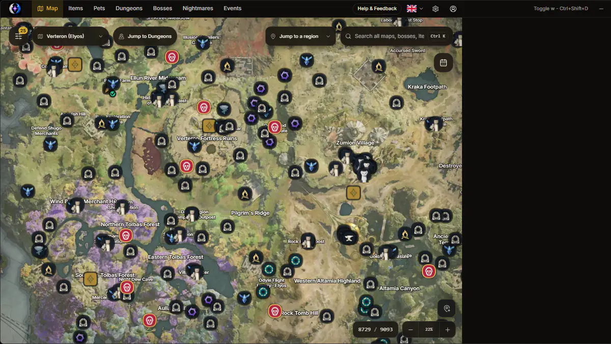 Aion 2 Interactive Map screenshot 1