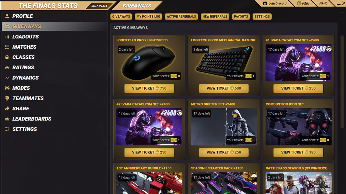 The Finals Stats screenshot 1