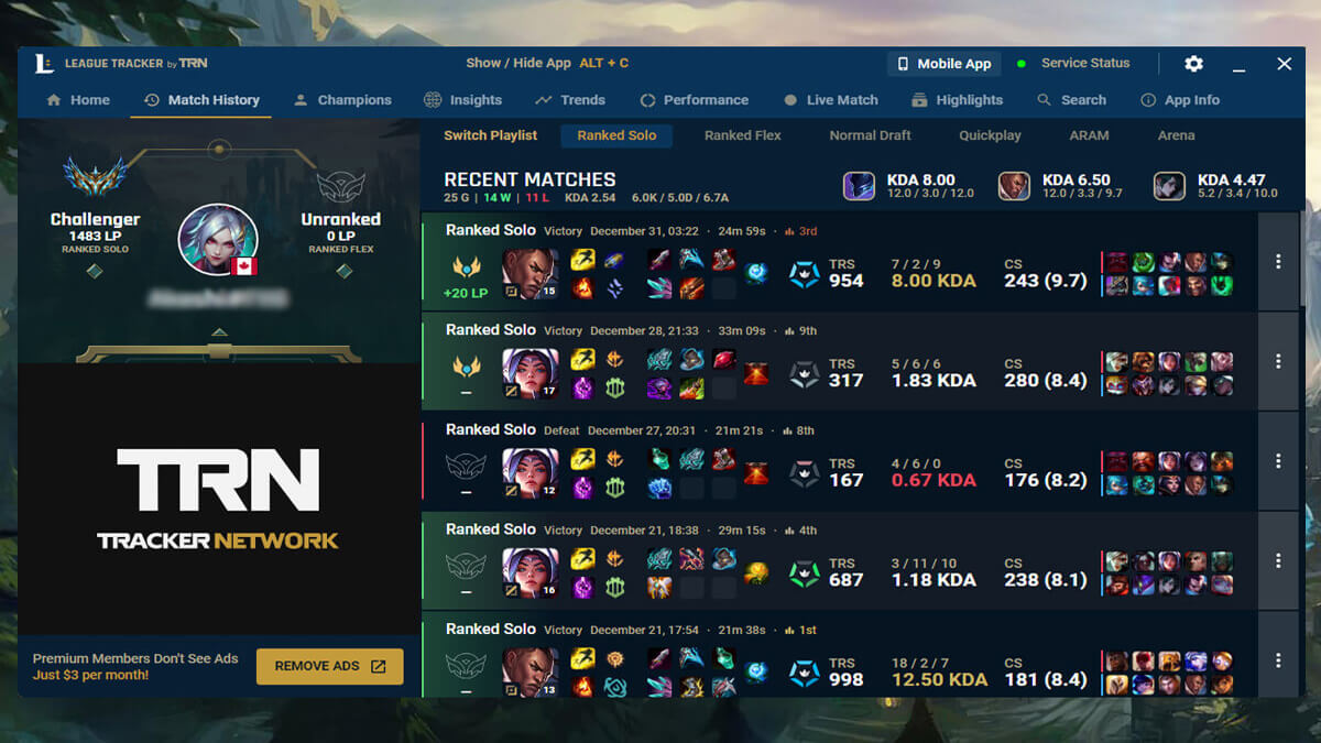 League Tracker screenshot 2