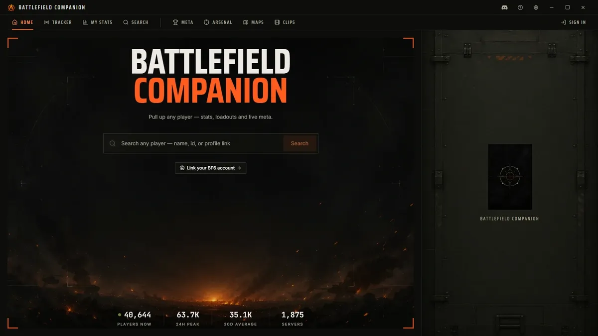 Battlefield Companion screenshot 1