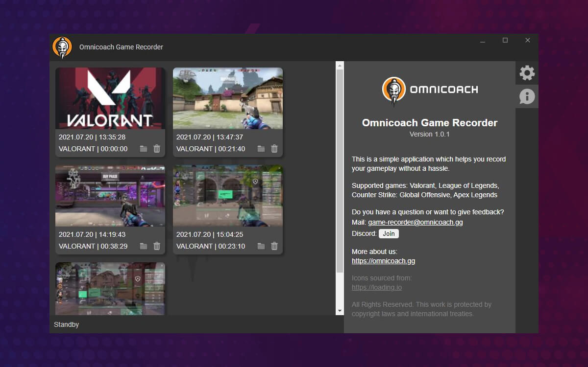 Omnicoach Game Recorder screenshot 1