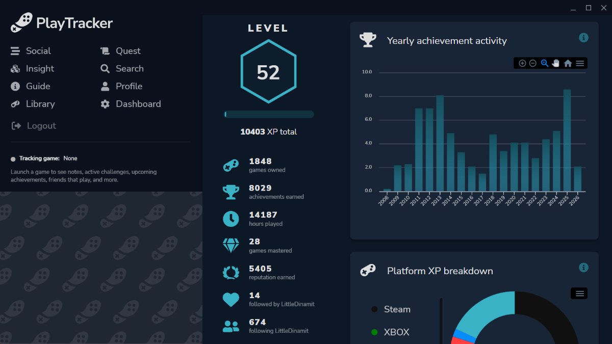 PlayTracker screenshot 2