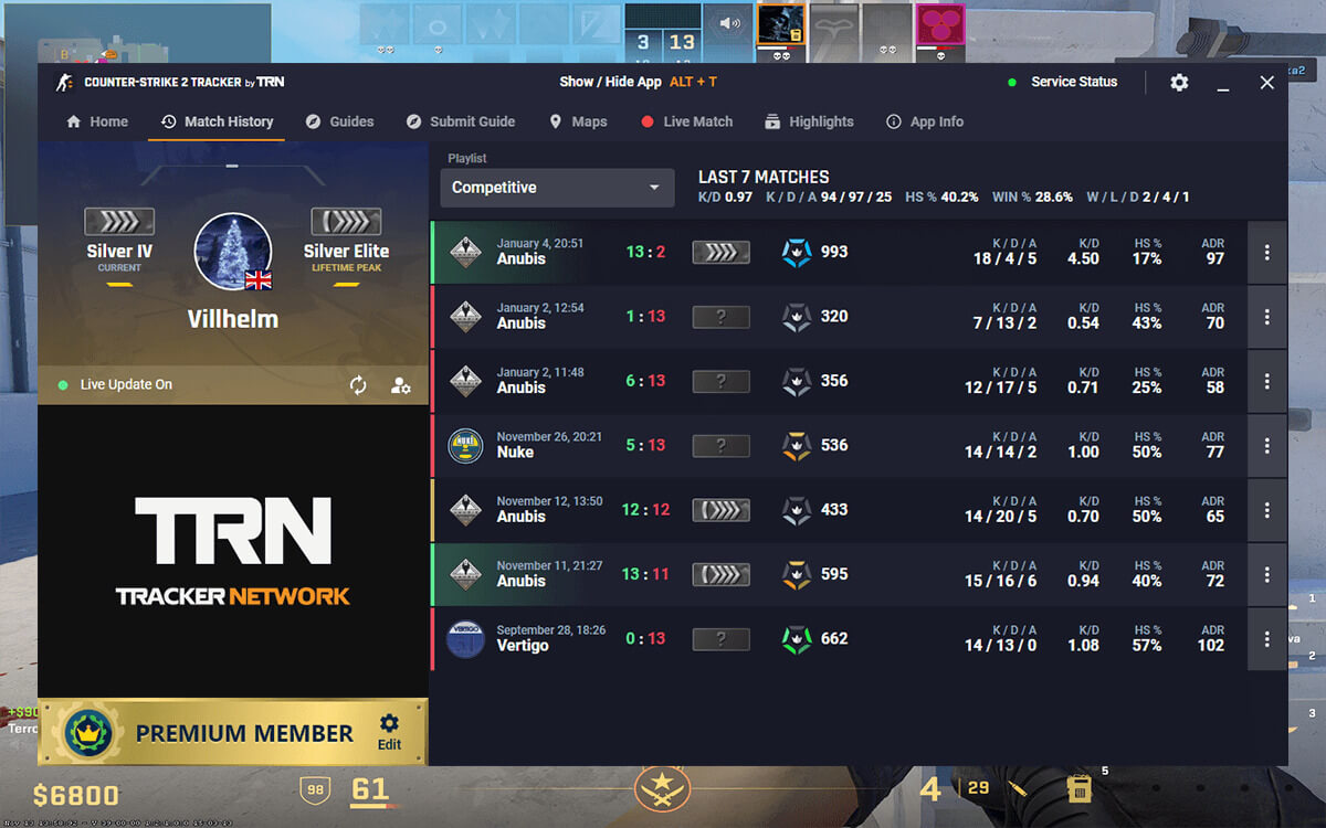 Counter-Strike 2 Tracker screenshot 4