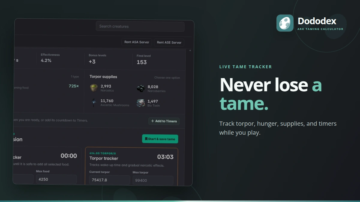 Dododex screenshot 2