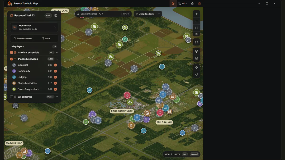 Project Zomboid Map screenshot 1